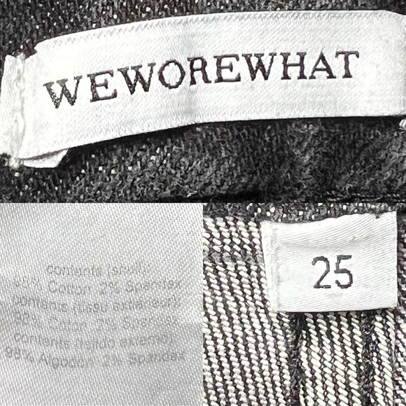 WeWoreWhat High-Waisted Slit Hem Skinny Jeans size 25 Washed Black - Picture 15 of 16